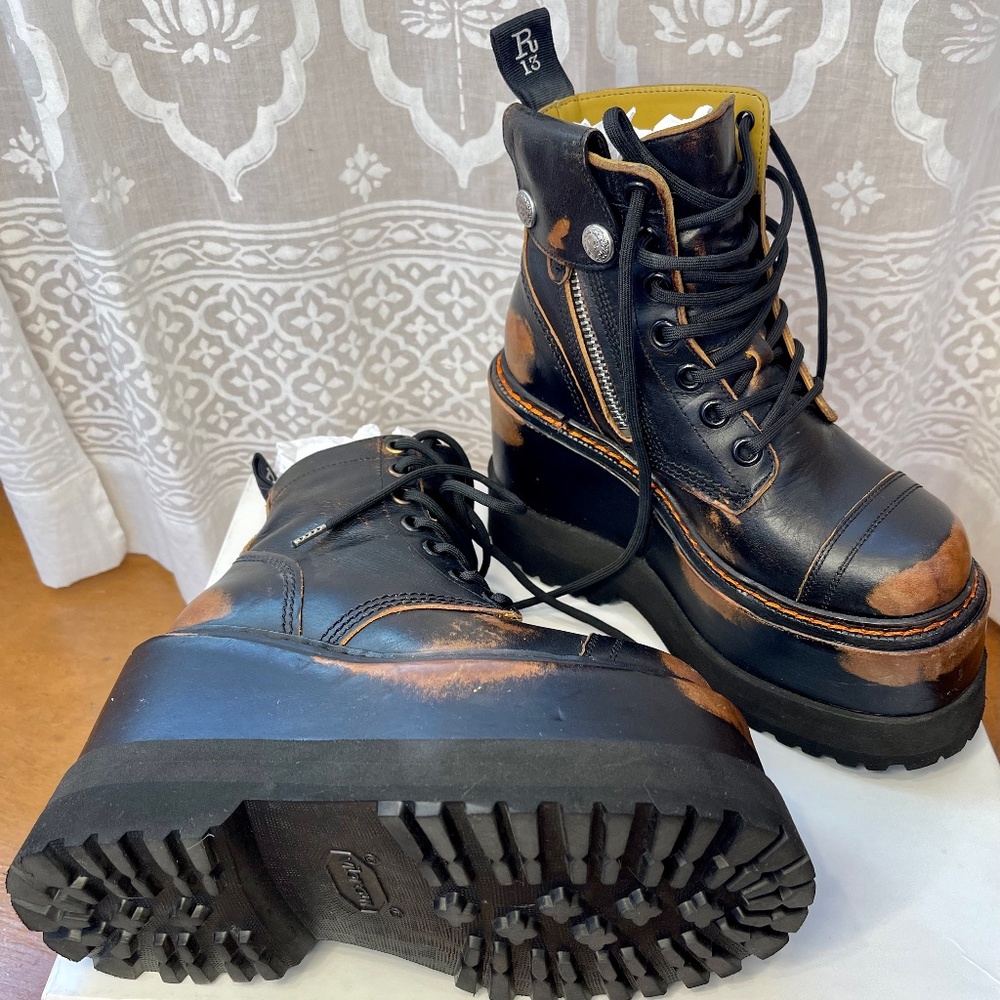 R13 ankle platform boots